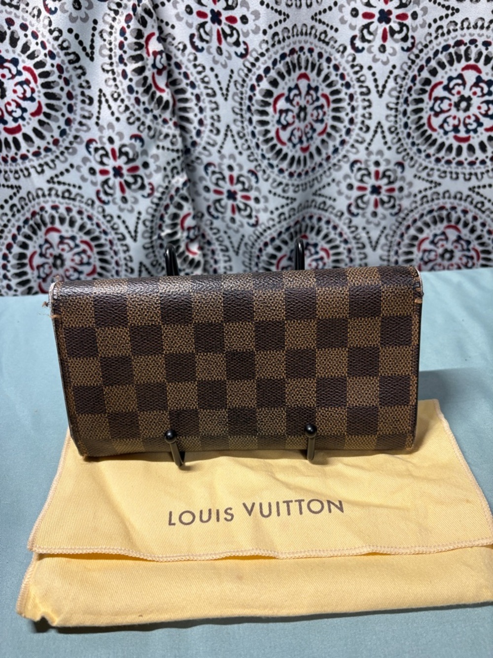 Louis Vuitton Damier Ebene Sarah Long Wallet - Made in France - Picture 3 of 13